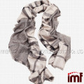 Grey Black Stripe Long Men's Scarves